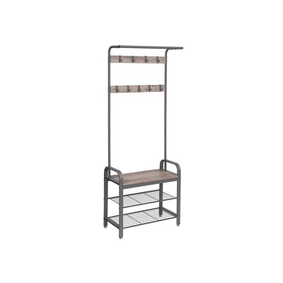 Kapstok 183 cm hoog Greige grijs 72 x 33,7 x 183 cm (largo x ancho x alto)