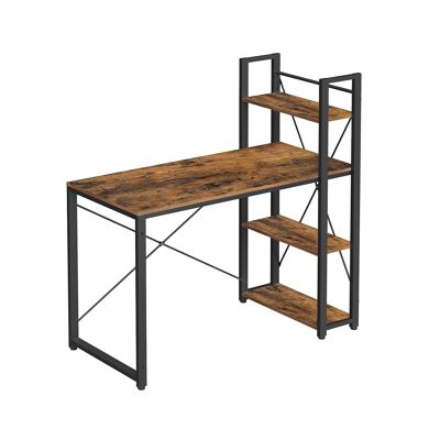 Bureau 120 cm lang vintage bruin en nero 120 x 60 x 120 cm (L x L x A)