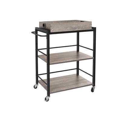 Keukentrolley 65 x 40 x 86 cm grigio-nero 65 x 40 x 86 cm (L x L x A)