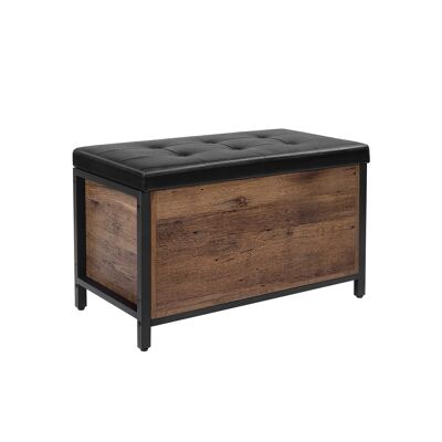 Banca met kunstleren zitting, nocciola 80 x 40 x 50 cm (L x L x A)