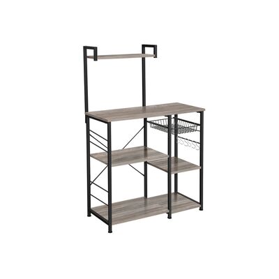 Design industriale keukenrek Greige-Nero 90 x 40 x 132 cm (L x L x A)