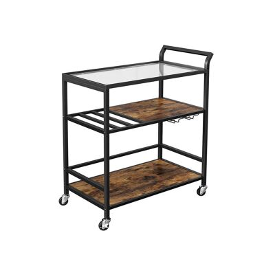 Serveerwagen met Universele Wielen 75 x 40 x 86 cm (L x L x A)