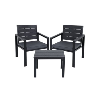 Set Tuinmeubel van 3 nero 62,5 x 64 x 78 cm (L x L x A)