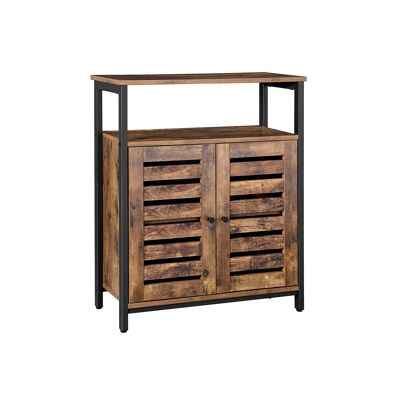 Industrieel dressoir met louvre deuren 70 x 30 x 80 cm (L x B x H)