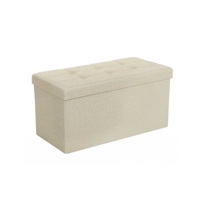 Zitkist 80 L imitazione biancheria beige 76 x 38 x 38 cm (L x L x A)