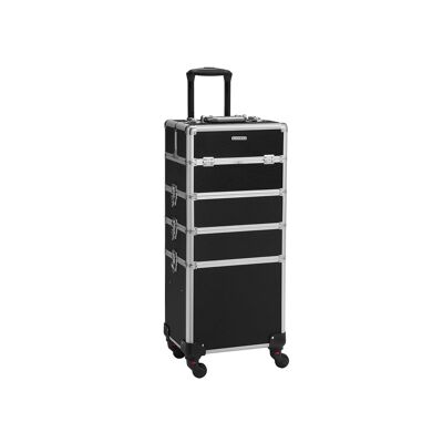 Chariot de toilette XXL noir 35 x 25 x 82,5 cm (L x B x H)