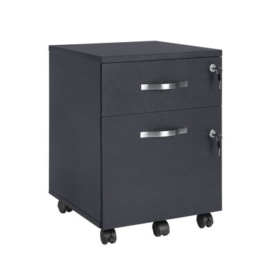 Contenitore mobile ribaltabile nero 40 x 44 x 54,5 cm (L x L x A)