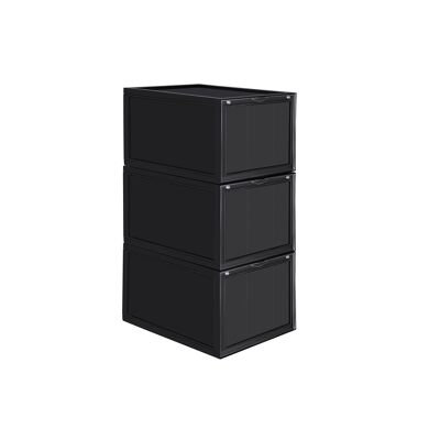 Schoenendozen 3 pièces t/m maat 46 noir 28 x 36 x 22 cm (L x B x H)