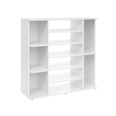 Verstelbaar schoenenrek blanco 92 x 30 x 88,5 cm (largo x ancho x alto)