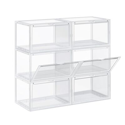 Schoenendozen 6 pièces t/m maat 46 transparent 36 x 28 x 22 cm (L x B x H)