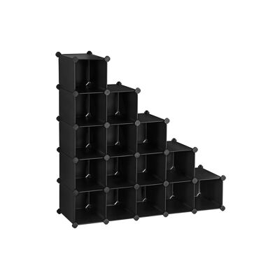 Boutloos schoenenrek 16 blocchi neri 113 x 36 x 113 cm (L x L x A)