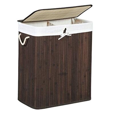 Wasmand 100 L bambou brut 51,5 x 31,5 x 60,5 cm (L x B x H)