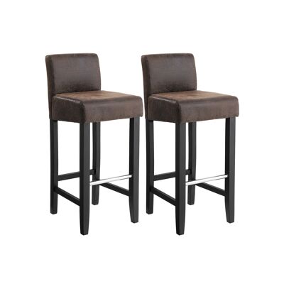 Set furgone 2 barkrukken in vintage bruin 39 x 91 x 41 cm (L x A x P)