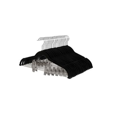 Porte-broeks 30 pièces noir 42,5 x 23,5 x 0,5 cm (B x H x P)