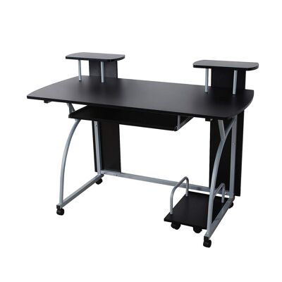 Mesa de ordenador moderna negra 120 x 90 x 59 cm (ancho x alto x profundidad)