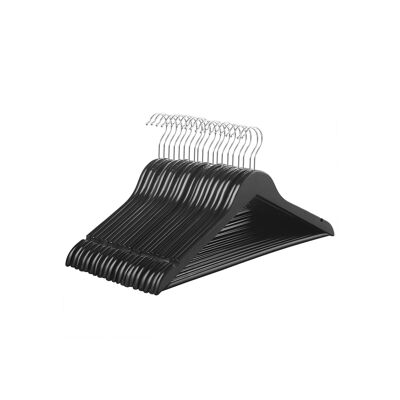 Appendiabiti con staffa da 50 pezzi nero 44,5 x 23 x 1,2 cm (L x A x P)