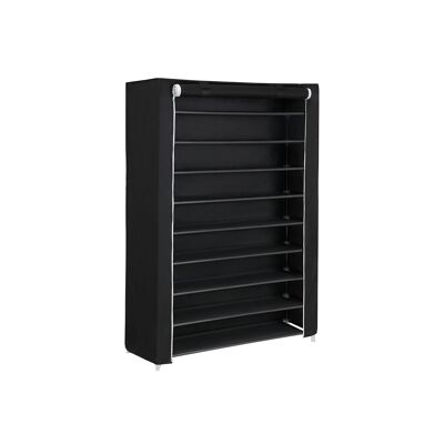 Schoenenkast con rodillo negro 100 x 28 x 162 cm (largo x ancho x alto)