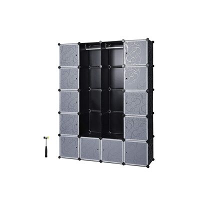 Stellingkast voor kleding Zwart 143 x 178 x 36 cm (L x A x P)
