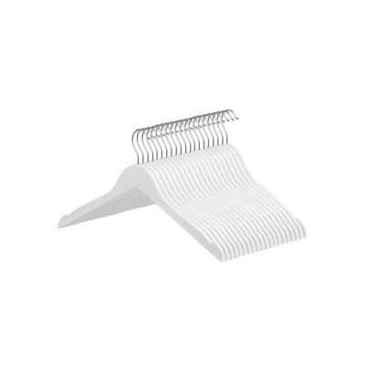 Effen hangers 20 stuks wit 44 x 1,2 x 23,5 cm (L x B x H)