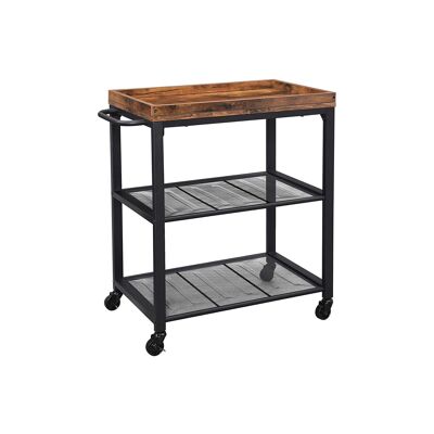 Keukentrolley met universele wielen 60 x 40 x 75 cm (L x B x H)