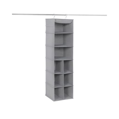 Hangende 9-vaks lichtgrijze stoffen tablón