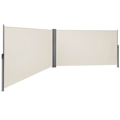 Dubbele zijluifel 6 m beige 200 x 600 cm (H x L)