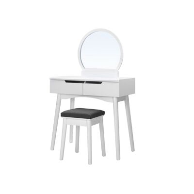 Kaptafel met gloeilampen Wit