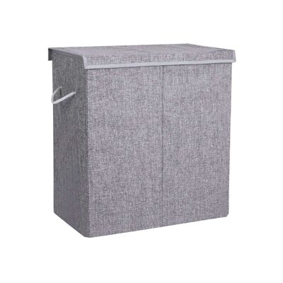 Lin imitant le lavage 142 L gris 60 x 36 x 66 cm (L x B x H)