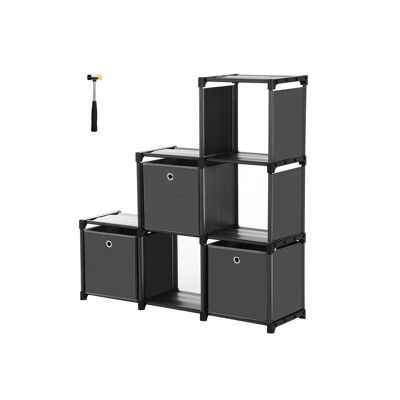 Inhaakrek 6 kubussen 3 douzaines noir 105 x 30 x 105 cm (L x B x H)