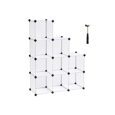 Inhaaksysteem 9 kubussen blanco 96 x 96 x 31,5 cm (An x Al x P)