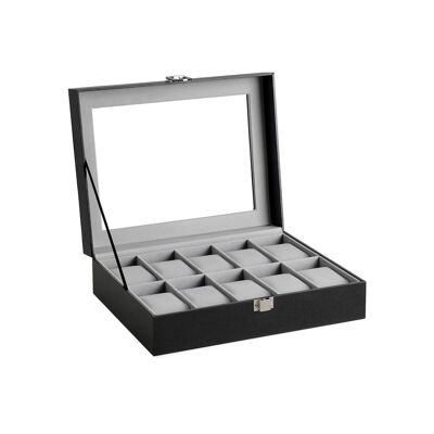 Caja de relojes Chique para 10 relojes 25 x 7,5 x 20 cm (An x Al x P)