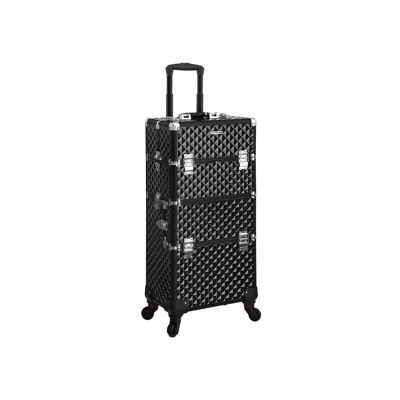 Chariot de maquillage 3 en 1 noir 37 x 75 x 23 cm (l x h x p)