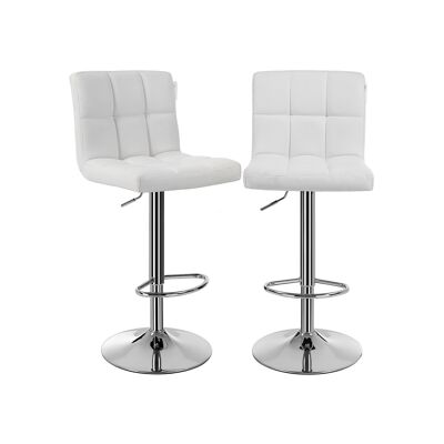 Juego de 2 barkrukken kunstleer con 44,5 x (95-115) x 38 cm (ancho x alto x profundidad)