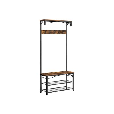 Kledingkast en schoenenrek en estilo industrial 80 x 178,5 x 30 cm (An x Al x P)