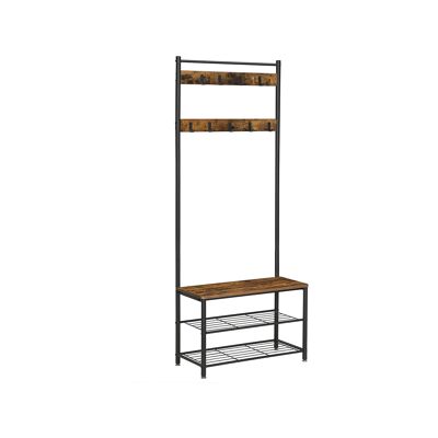 Kledingkast en schoenenrek en estilo industrial 70 x 175 x 32 cm (An x Al x P)
