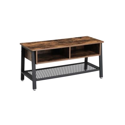 TV dal design industriale, mobile con 2 vakken, 100 x 50 x 40 cm (L x A x P)