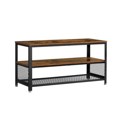Meuble TV design industriel avec 3 niveaux 100 x 40 x 52 cm (L x B x H)