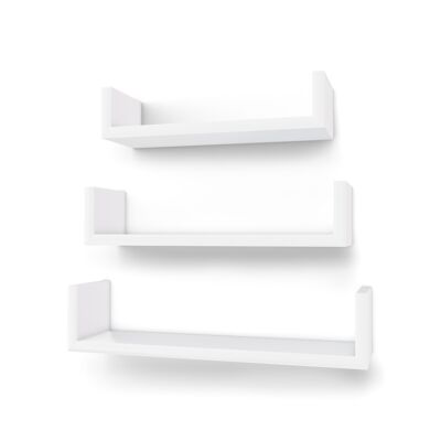 Juego de tablones Zwevende van 3 con 40 x 15,5 x 17 cm (ancho x alto x profundidad)