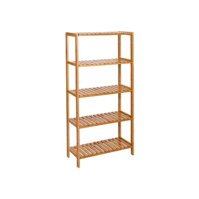 Badkamerplank bamboe 5 planken 60 x 130 x 26 cm (B x H x D)