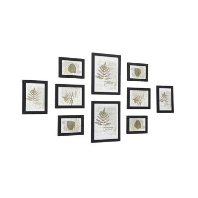 Fotolijst set van 10 negro 28,4 x 23,3 x 1,2 cm (An x Al x P, 2 x)