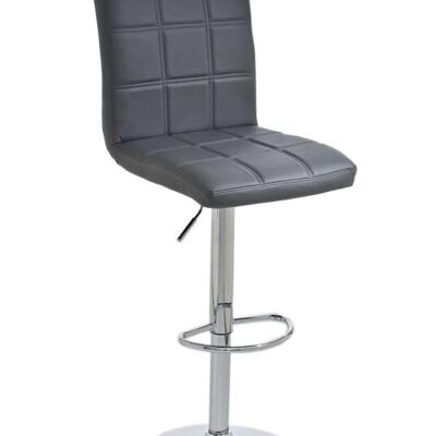 Barkruk Athene Grijs 50x42x94 Grijs kunstleer Verchroomd metal