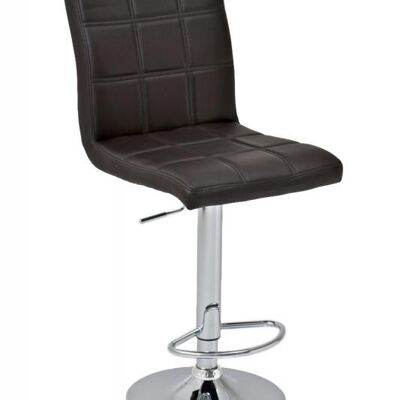 Barkruk Athene bruin 50x42x94 bruin kunstleer Verchroomd metal
