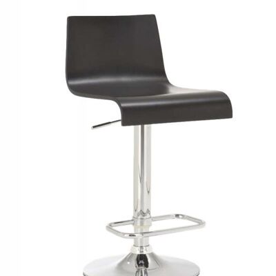 Barkruk Brasilia noir 36x40x105 noir Hout Verchroomd métal