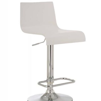 Barkruk Brasilia blanc 36x40x105 sans Hout Verchroomd métal