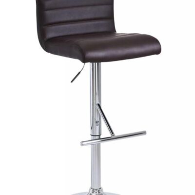 Barkruk Denver bruin 48x41x83 bruin kunstleer metaal