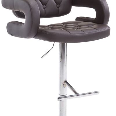 Barkruk Dublin bruin 55x62x103 bruin kunstleer metaal
