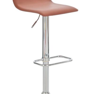 Barkruk DYN cognac 41x38x65 cognac artiste Verchroomd métal