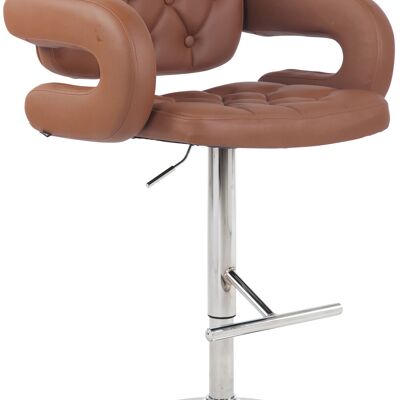 Barkruk Dublin cognac 55x62x103 cognac art métal