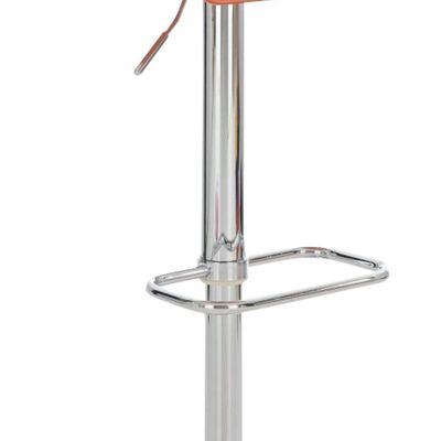 Barkruk DYN orange 41x38x65 oranje kunstleer Verchroomd metal