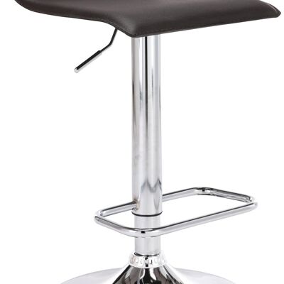 Barkruk DYN bruin 41x38x65 bruin kunstleer Verchroomd metal
